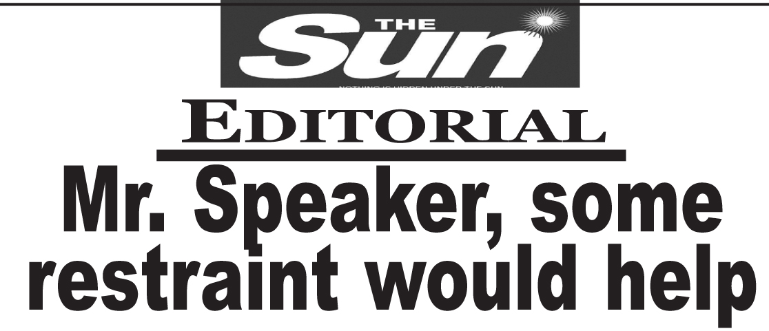 Mr. Speaker, some restraint would help
