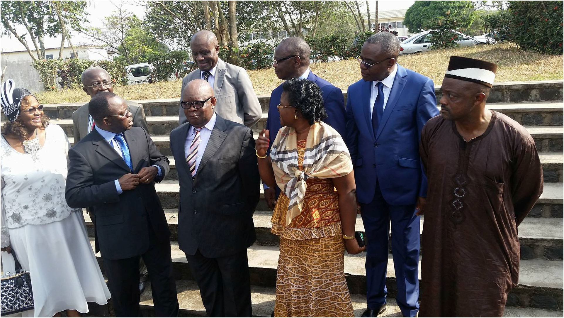 UB principal officers pose with newly commissioned officials