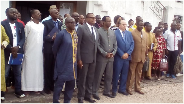 Chamber’s President Christophe Eken and Tunisia Consul (m) among other participants