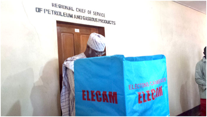 Prime Minister, Philemon Yang votes in Bamenda