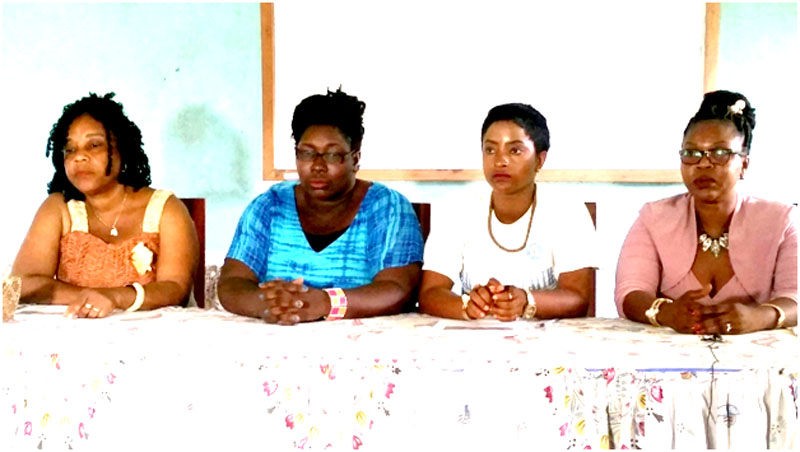 Cross section of members of young women-led CSOs/NGO advocating peace and denouncing violence
