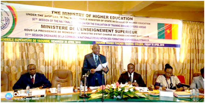 Minesup SG, Prof Wilfred Gabsa chairing the session on behalf of Minister of State