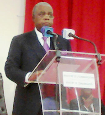 Communication Minister and Gov’t Spokesperson, Rene Emmanuel Sadi